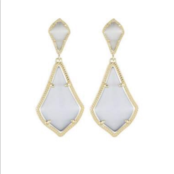 Kendra Scott Slate Gold Alexa Drop Earrings - Picture 7 of 7